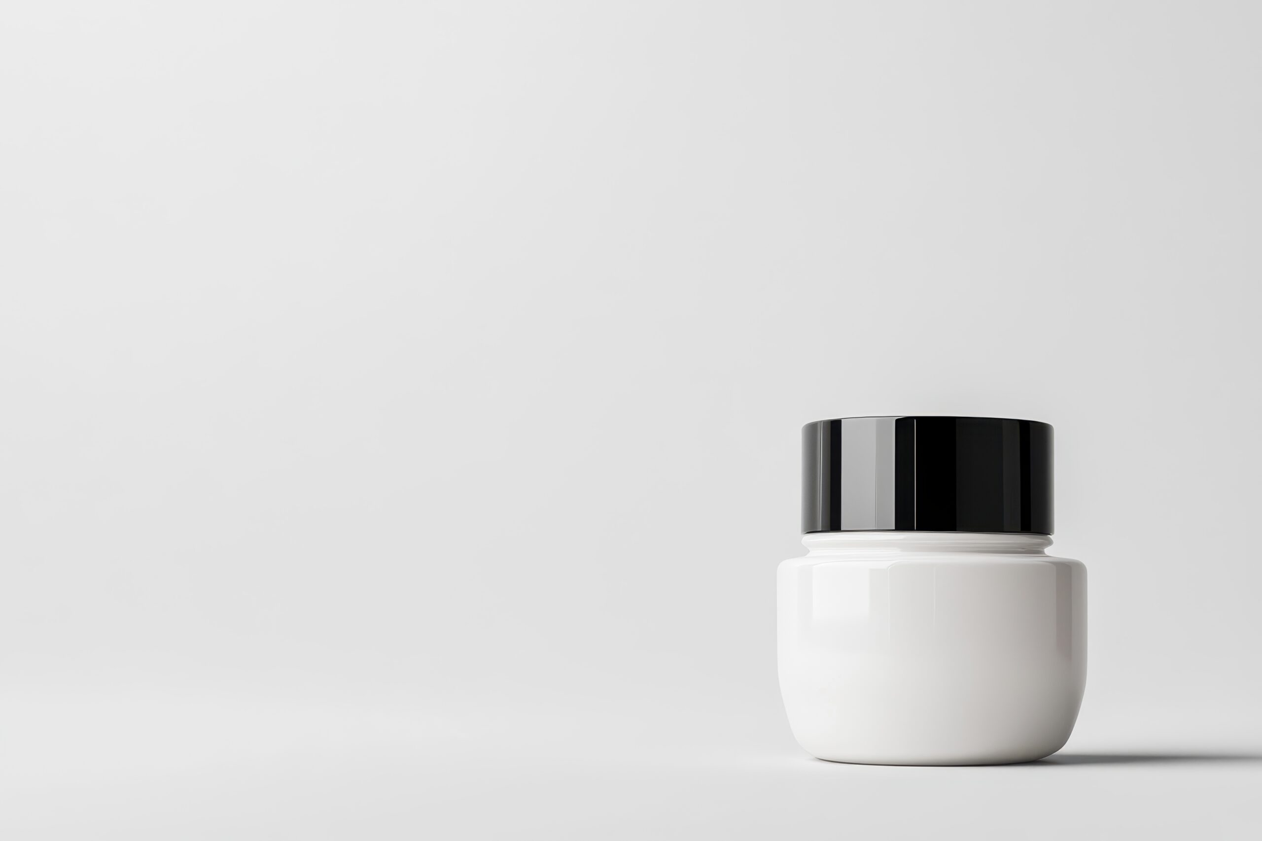 ultrarealistic cosmetic jar mockup face cream white background minimalist beauty packaging design scaled
